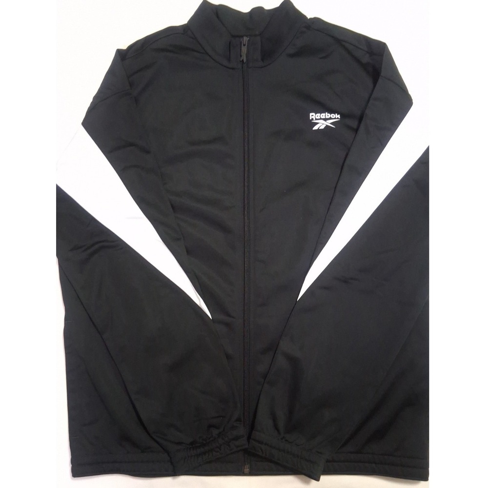 Reebok Men's RI Vector Knit Tracktop, Black and White, Size XL